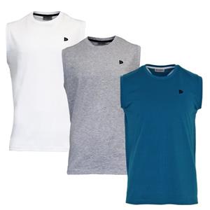 Donnay Donnay Heren - 3-Pack - Mouwloos T-shirt Stan -Wit/Lichtgrijs/Petrol