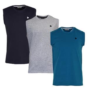 Donnay Donnay Heren - 3-Pack - Mouwloos T-shirt Stan -Navy/Lichtgrijs/Petrol