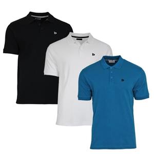 Donnay Donnay Heren - 3-Pack - Polo shirt Noah - Zwart / Wit / Petrol Blue