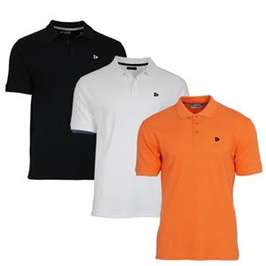 Donnay Donnay Heren - 3-Pack - Polo shirt Noah - Zwart / Wit / Apricot