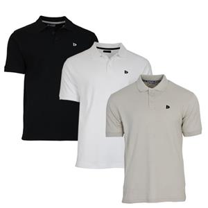 Donnay Donnay Heren - 3-Pack - Polo shirt Noah - Zwart / Wit / Sand