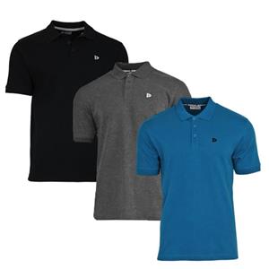 Donnay Donnay Heren - 3-Pack - Polo shirt Noah - Zwart / Donkergrijs / Petrol Blue