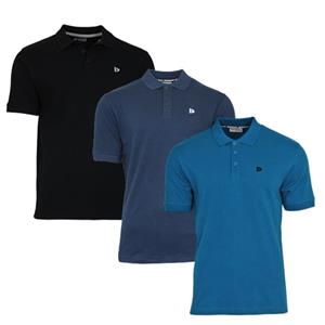 Donnay Donnay Heren - 3-Pack - Polo shirt Noah - Zwart / Navy / Petrol Blue