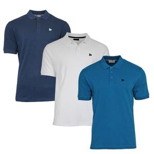 Donnay Donnay Heren - 3-Pack - Polo shirt Noah - Navy / Wit / Petrol Blue