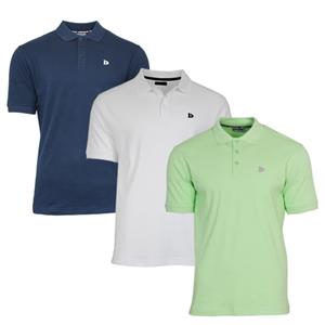 Donnay Donnay Heren - 3-Pack - Polo shirt Noah - Navy / Wit / Lemon Green