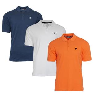 Donnay Donnay Heren - 3-Pack - Polo shirt Noah - Navy / Wit / Apricot