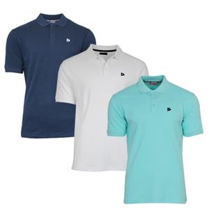 Donnay Donnay Heren - 3-Pack - Polo shirt Noah - Navy / Wit / Aruba Blue