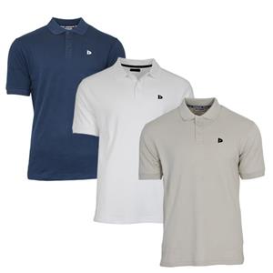 Donnay Donnay Heren - 3-Pack - Polo shirt Noah - Navy / Wit / Sand