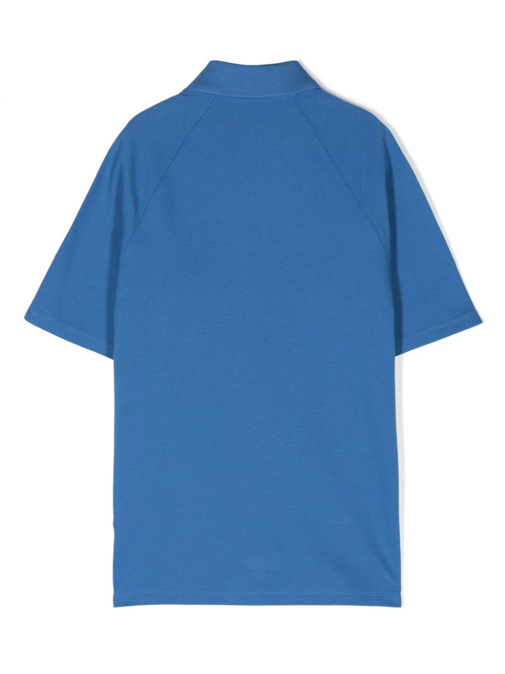 Gucci Kids Web-trimmed piqué polo shirt - Blauw