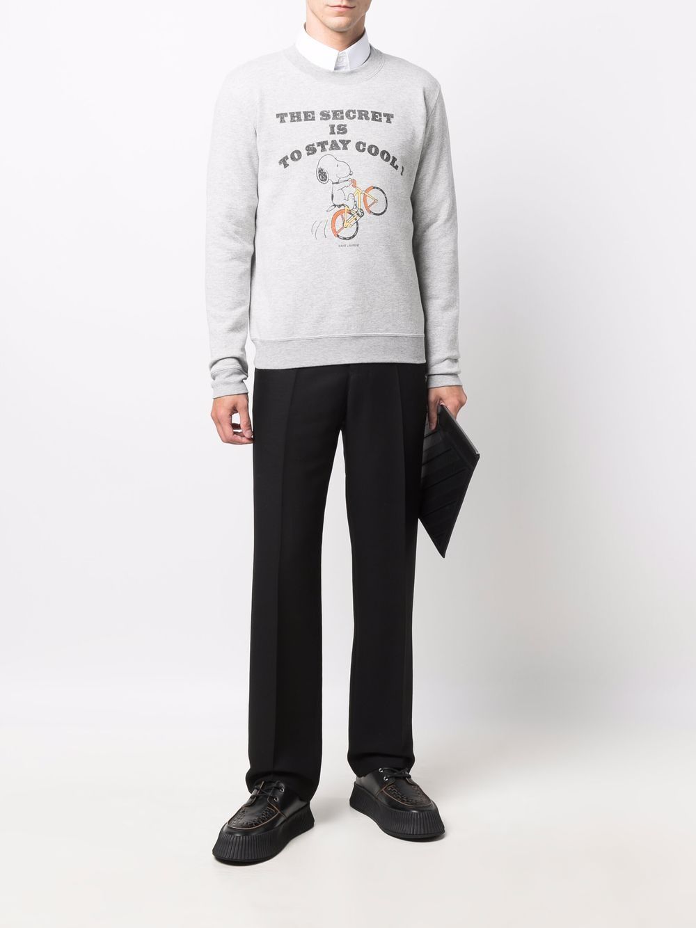 Saint Laurent Sweater met print - Grijs