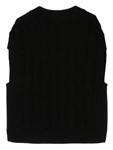 Kiko Kostadinov V-neck sleeveless sweatshirt - Zwart