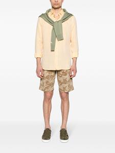 Incotex logo-embroidered floral-print chino shorts - Beige