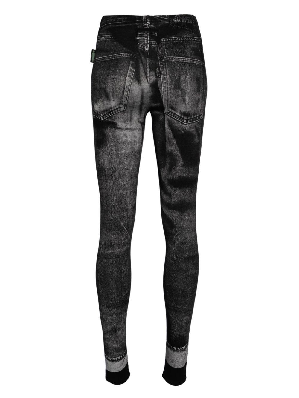 Jean Paul Gaultier trompe-l'oeil skinny-cut leggings - Zwart