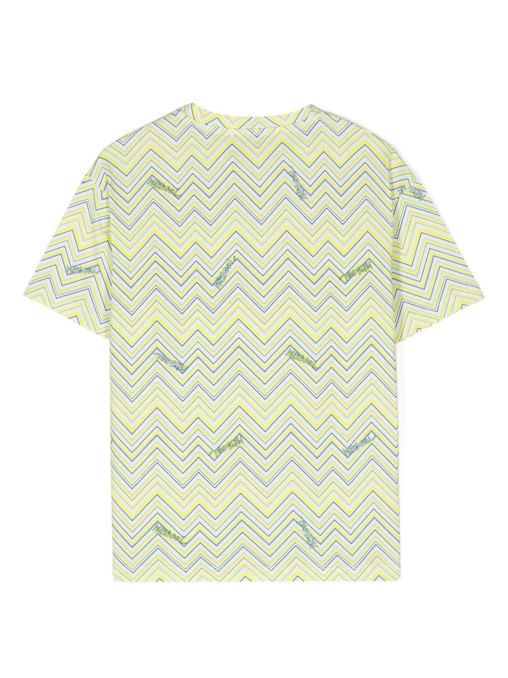 Missoni Kids logo-print zigzag T-shirt - Groen