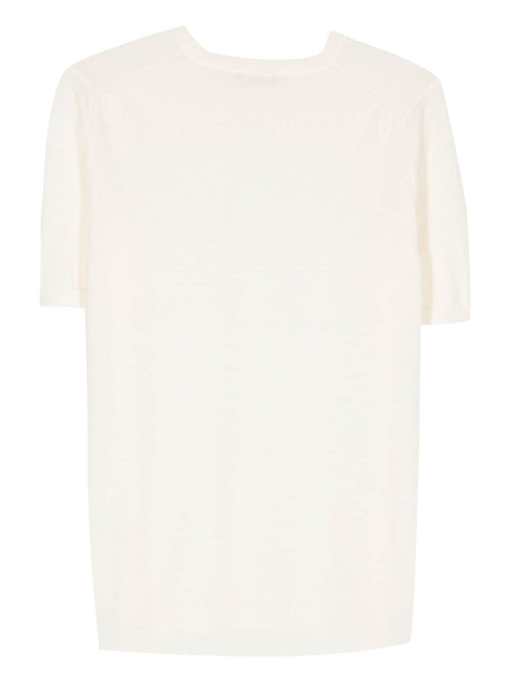 Roberto Collina short-sleeve knitted T-shirt - Wit