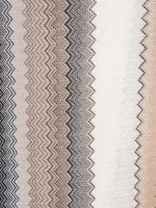 Missoni zigzag fringed knitted scarf - Beige