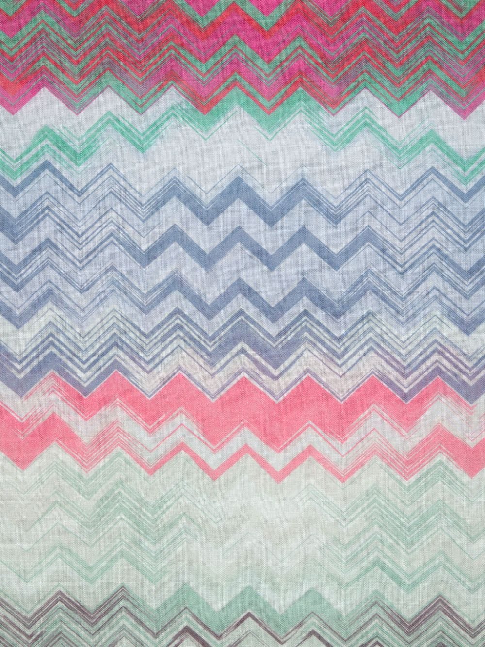 Missoni zigzag fringed scarf - Roze
