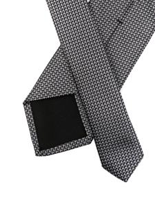 BOSS patterned-jacquard silk tie - Zwart