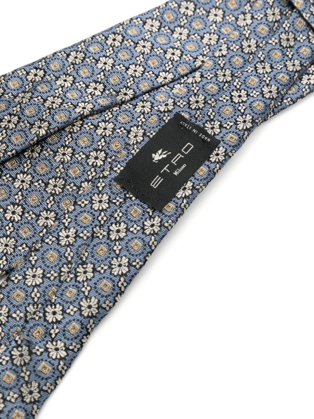 ETRO floral-jacquard silk tie - Blauw