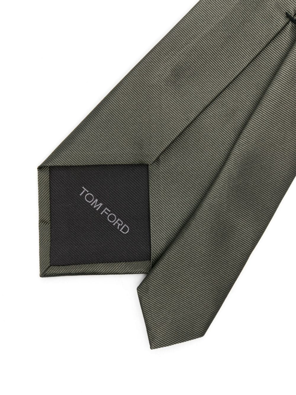 TOM FORD stripe-jacquard silk tie - Groen