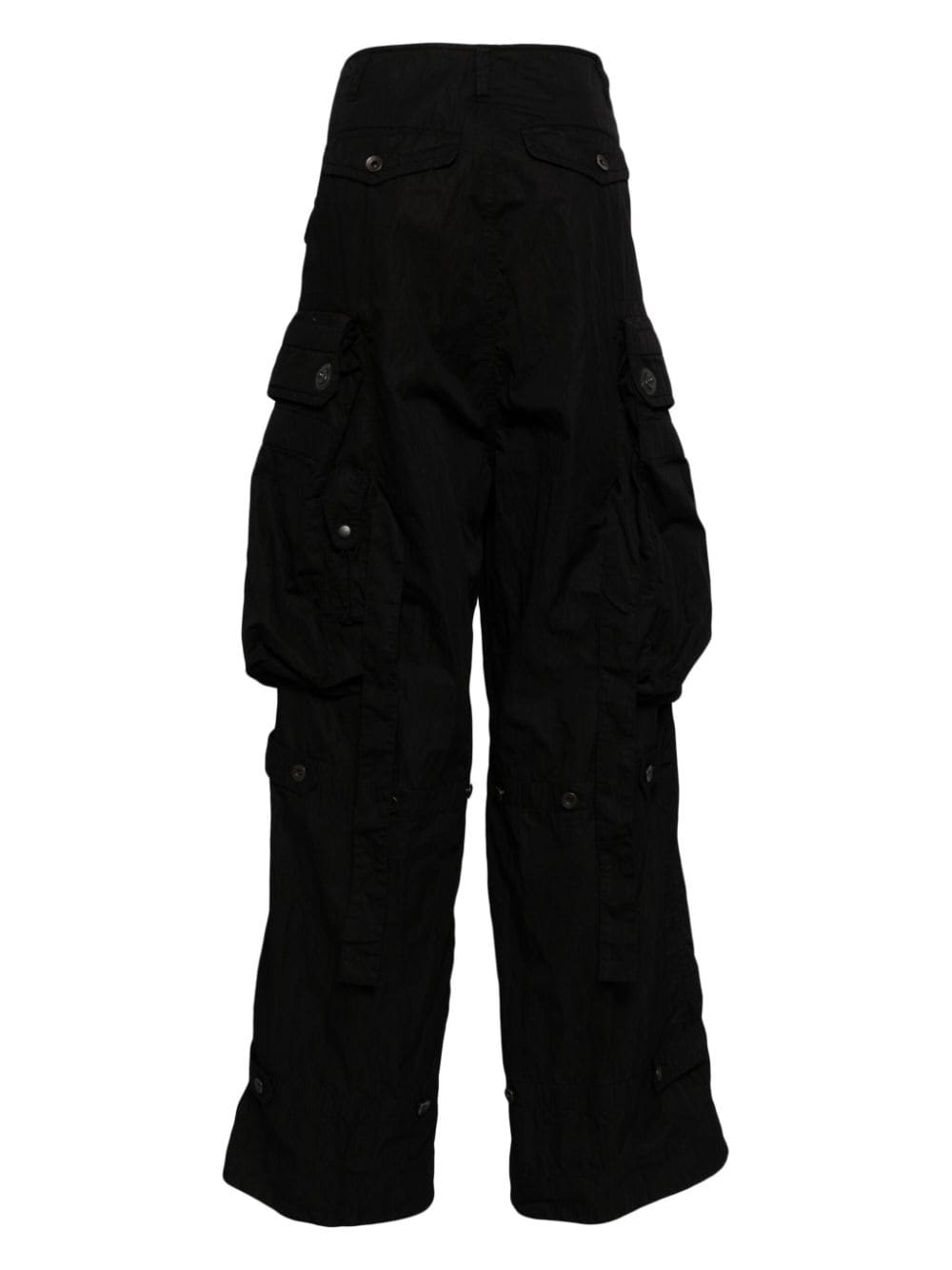 Julius cargo cotton blend trousers - Zwart
