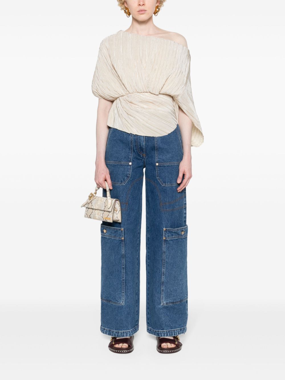 Cult Gaia Wynn high-rise wide-leg jeans - Blauw