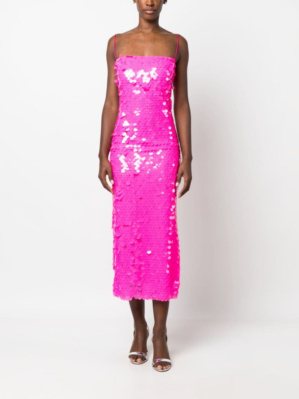 The New Arrivals Ilkyaz Ozel Midi-jurk met pailletten - Roze