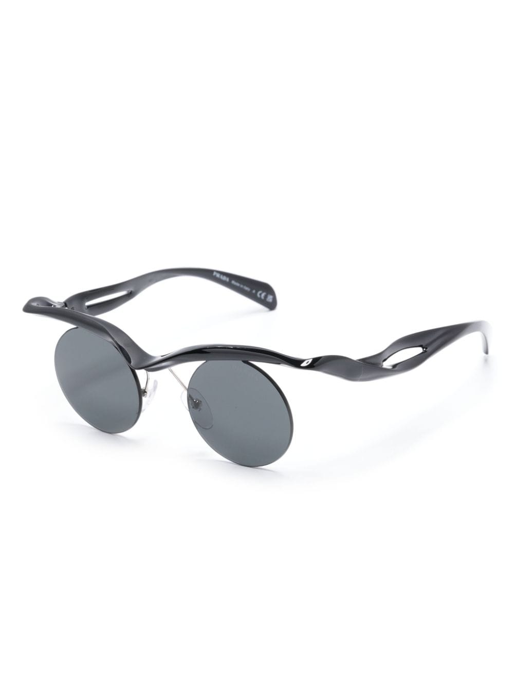 Prada Eyewear Runway semi-rimeless frame sunglasses - Zwart