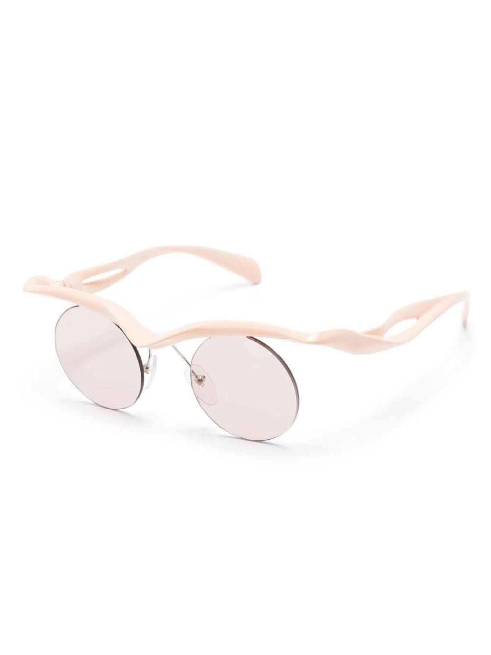 Prada Eyewear Runway semi-rimeless frame sunglasses - Beige