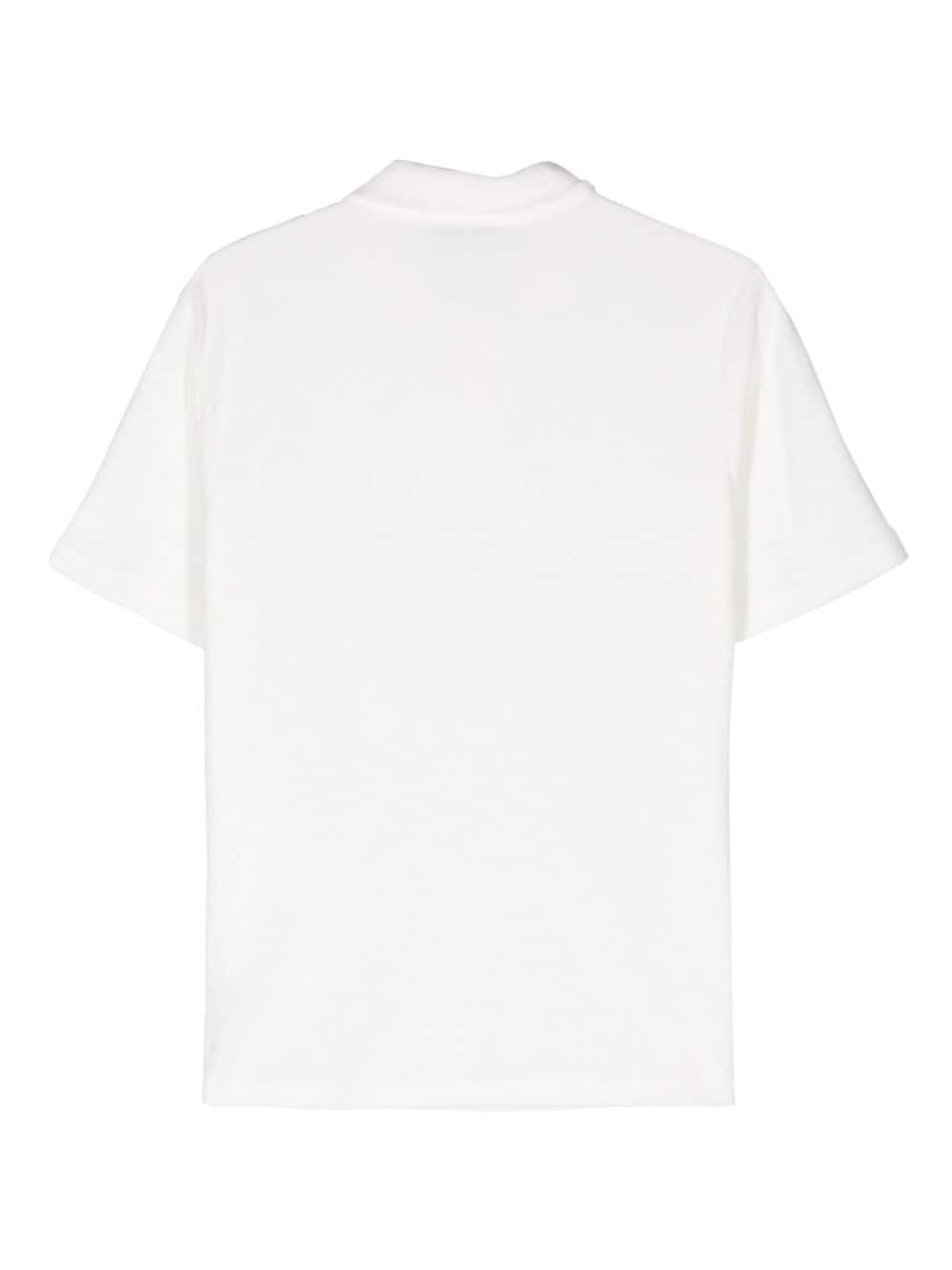 Zanone terry-cloth cotton polo shirt - Wit