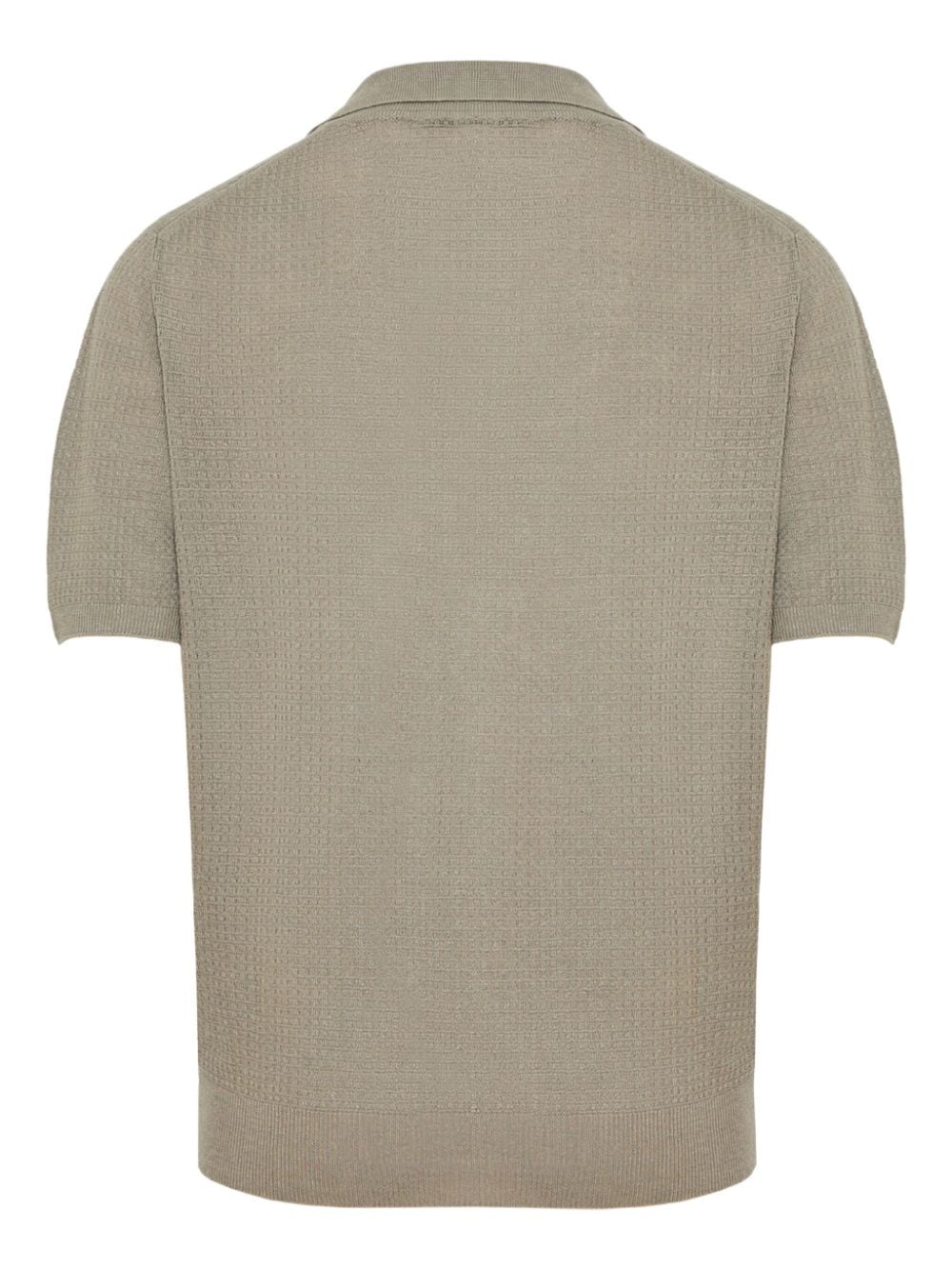 Corneliani textured-finish cotton polo shirt - Groen