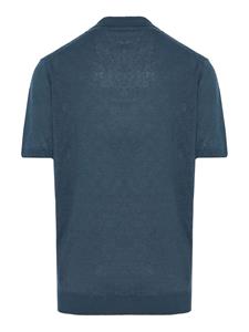 Corneliani textured-finish cotton polo shirt - Blauw
