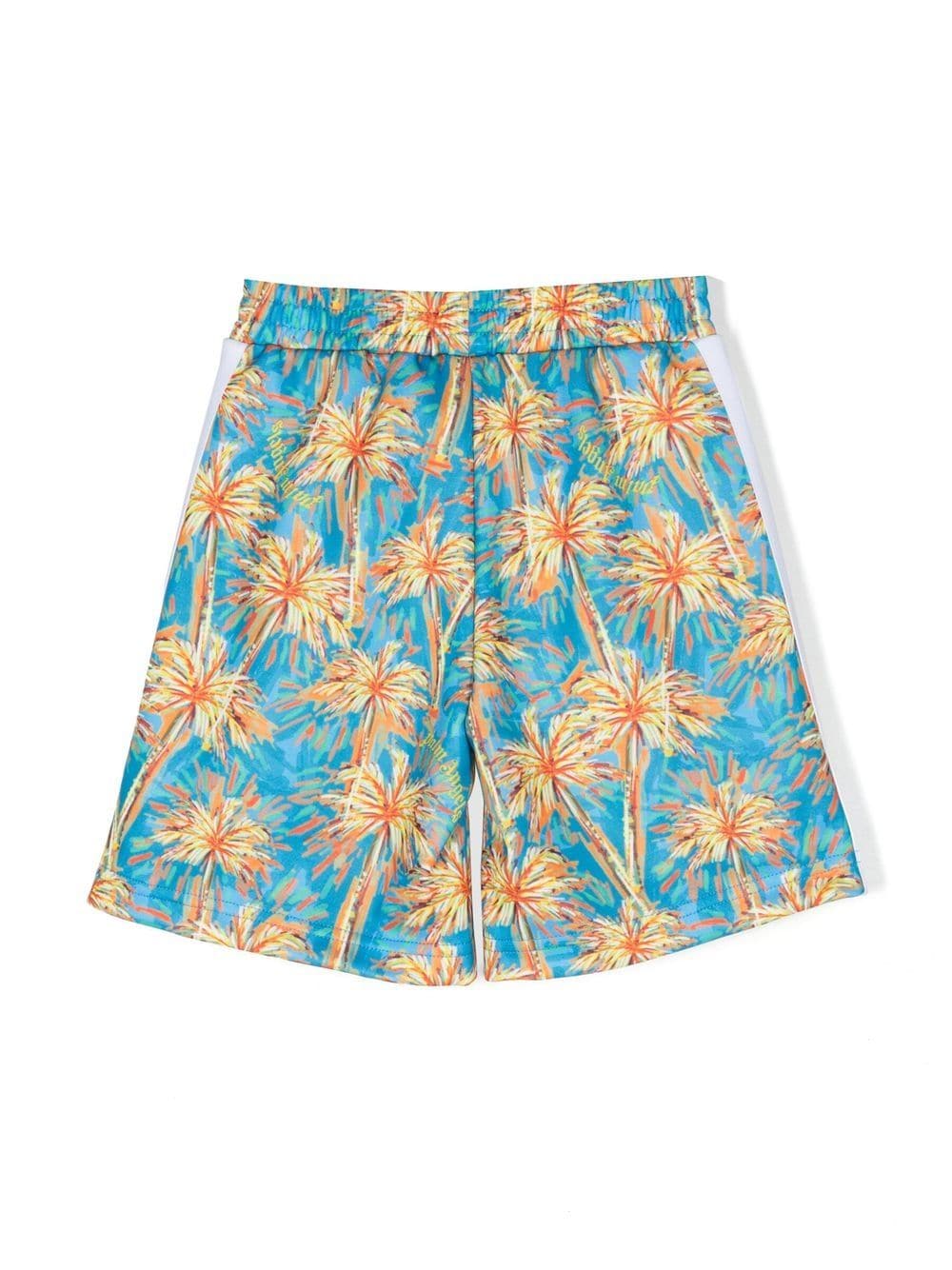 Palm Angels Kids Shorts met palmboomprint - Blauw