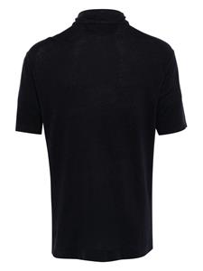Zegna short-sleeve linen polo shirt - Blauw