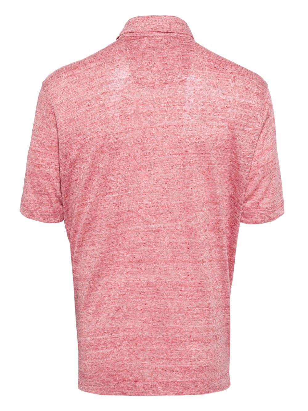 Zegna short-sleeve linen polo shirt - Rood