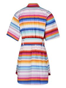 Missoni Kids Katoenen blousejurk met zigzag-print - Rood