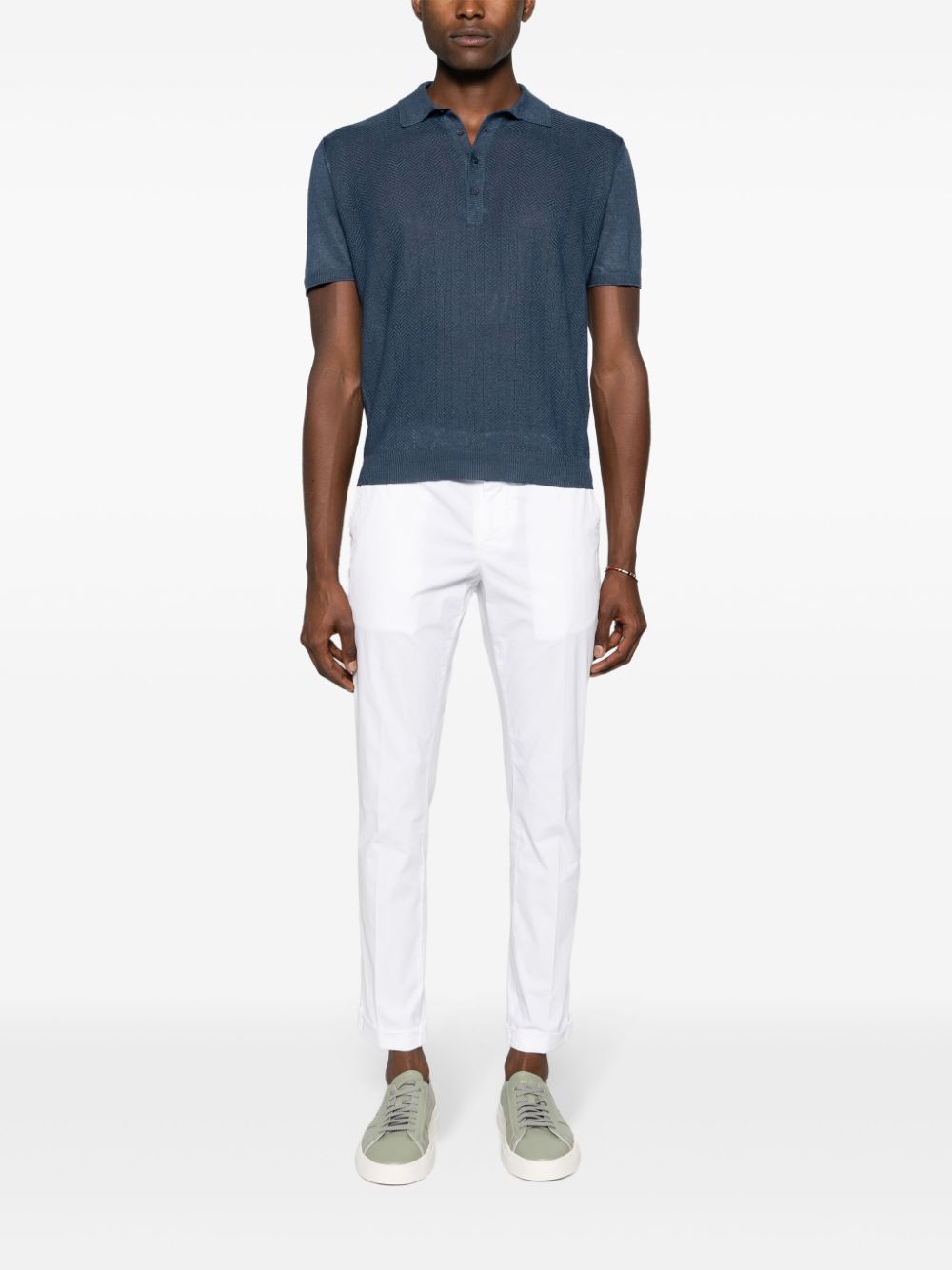 DONDUP mid-rise slim-fit chinos - Wit