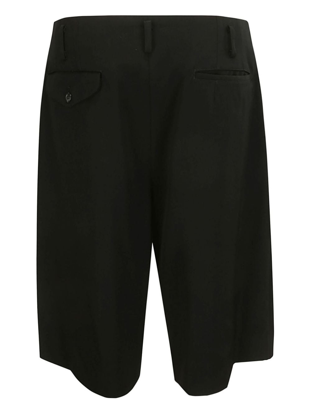 Comme des Garçons Homme Plus pleat-detail gabardine shorts - Zwart