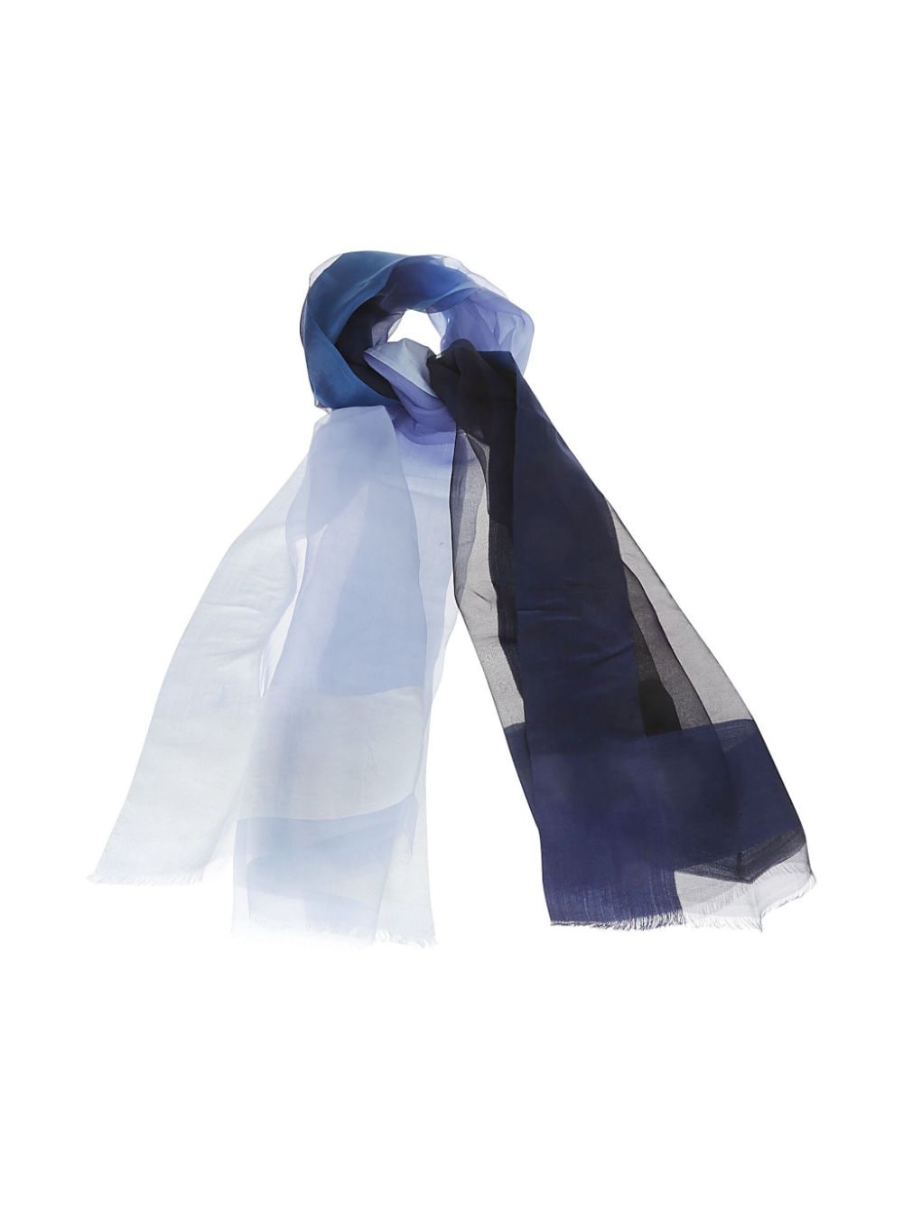 Faliero Sarti striped silk scarf - Blauw