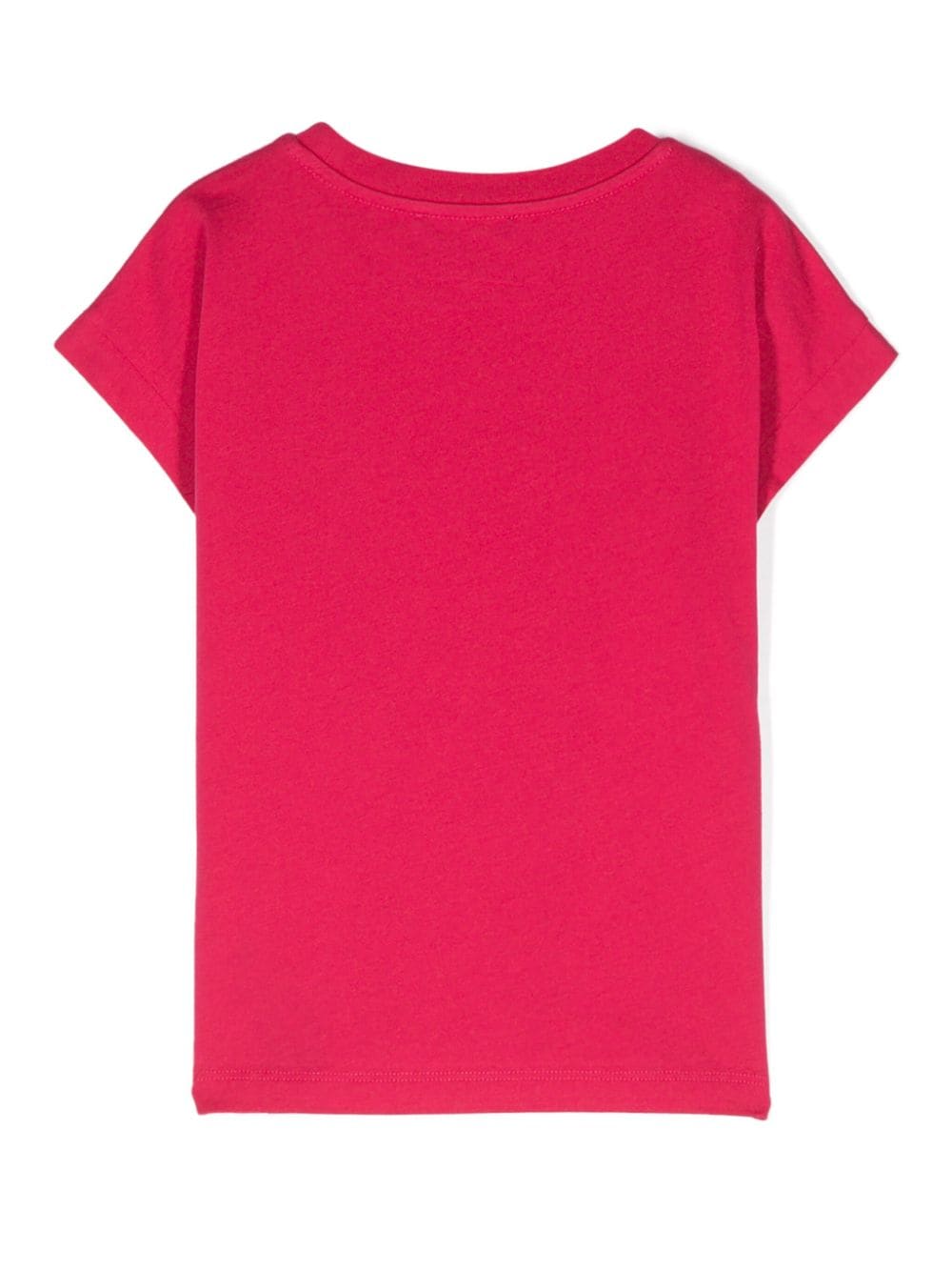 Balmain Kids studded-logo cotton T-shirt - Roze