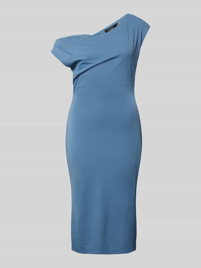 Lauren Ralph Lauren Knielange one shoulder-jurk in effen design