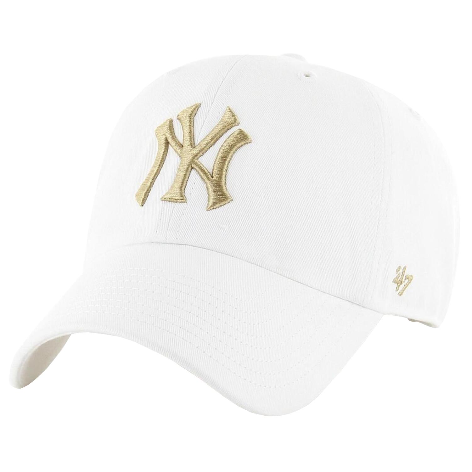 47 BRAND New York Yankees MLB Clean Up Cap, Unisex white Cap