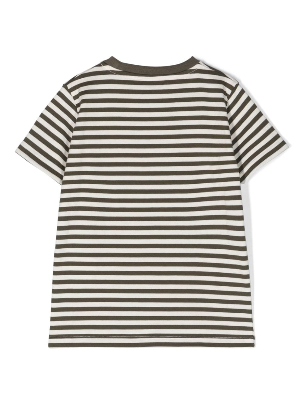 Golden Goose Kids logo-embroidered striped T-shirt - Groen