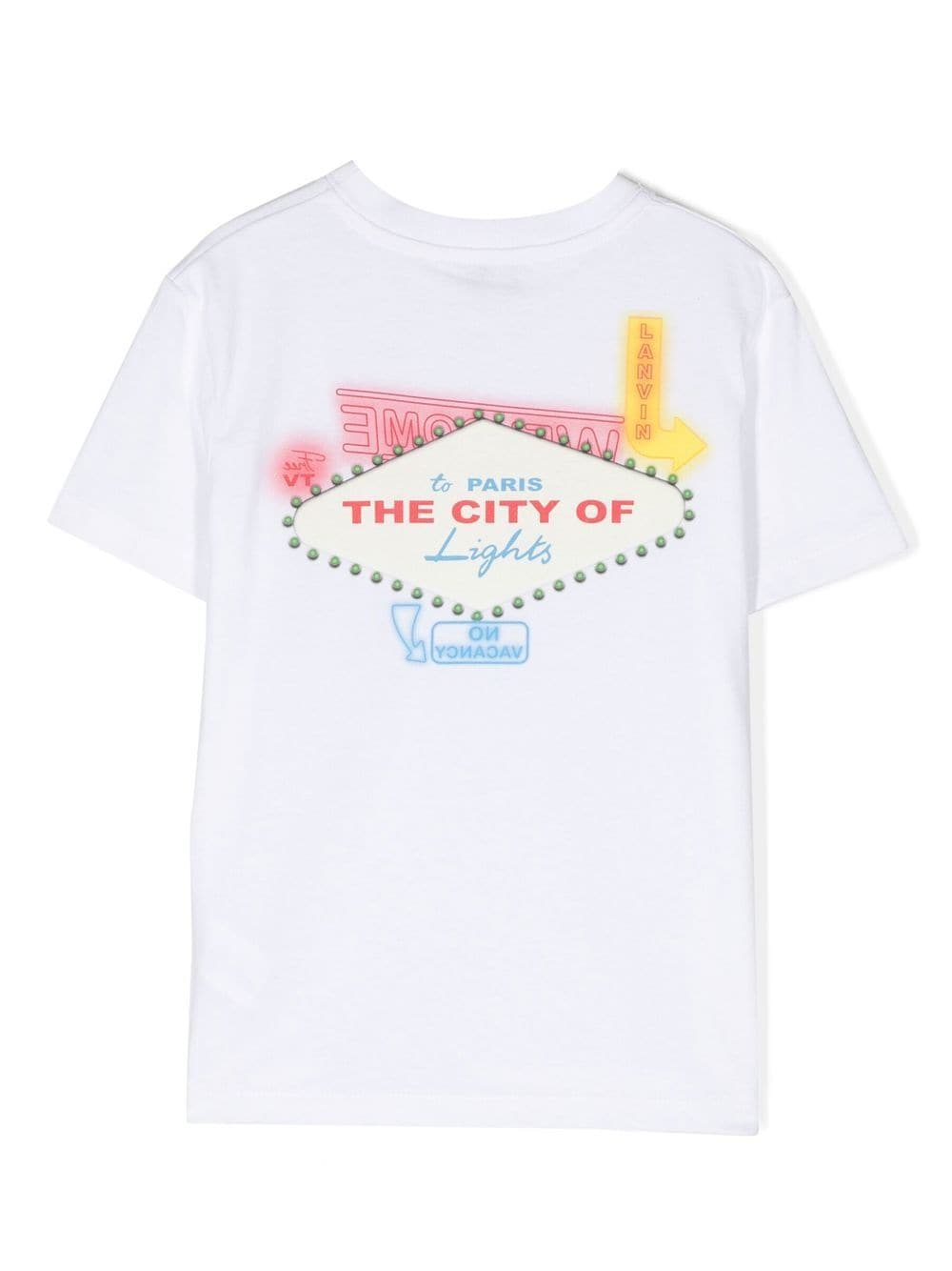 Lanvin Enfant T-shirt met logoprint - Wit