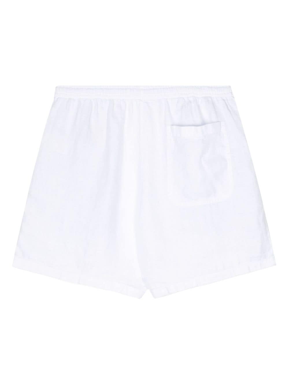 ASPESI elasticated-waist linen shorts - Wit