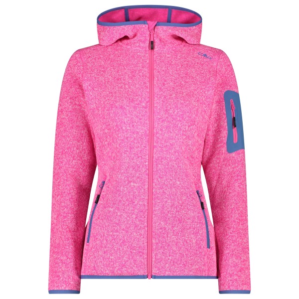 CMP  Women's Jacket Fix Hood Jacquard Knitted 3H19826 - Fleecevest, roze