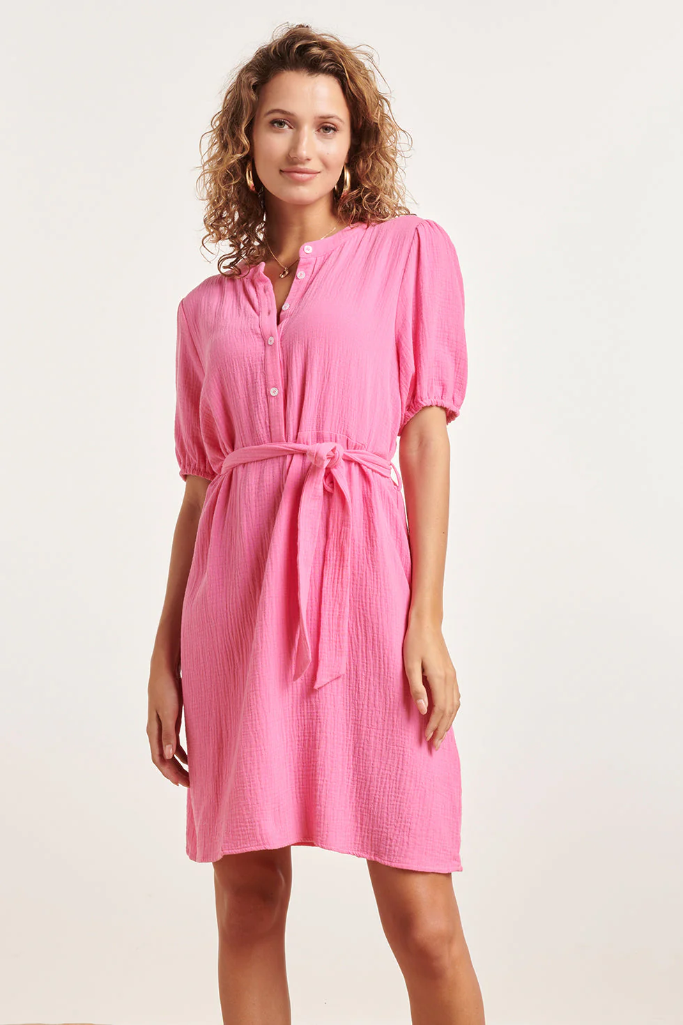 Smashed Lemon 24350 stijlvol roze korte jurk