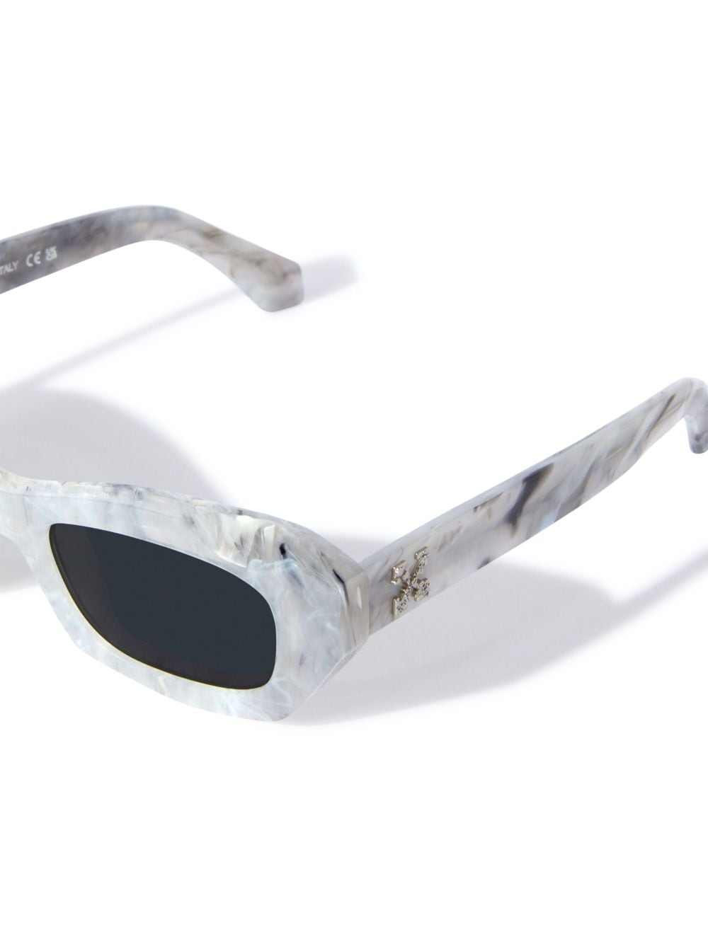 Off-White Venezia zonnebril met rechthoekig montuur - Beige
