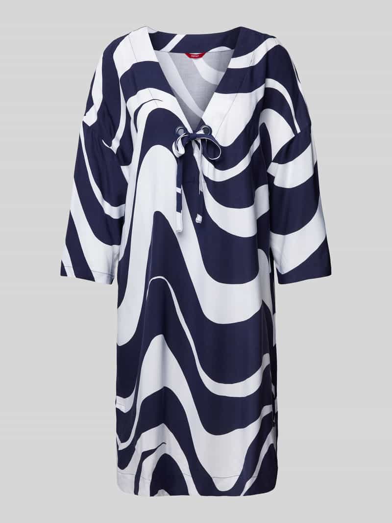 Esprit Knielange jurk met all-over print, model 'WAVE BEACH'