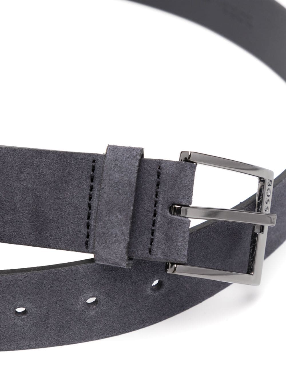 BOSS leather belt - Blauw